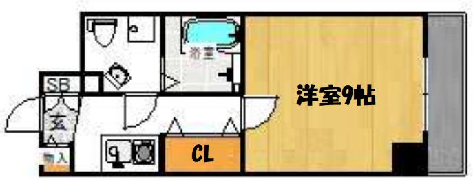 プラディオ天満セレニテ(1K/6階)の間取り写真