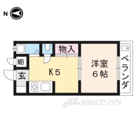加藤マンション(1DK/2階)の間取り写真