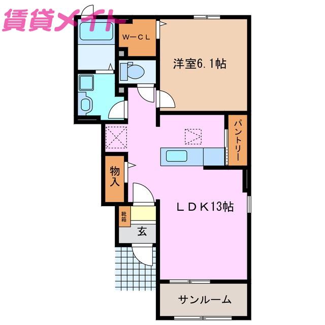 コッティ・テカルズ(1LDK/1階)の間取り写真