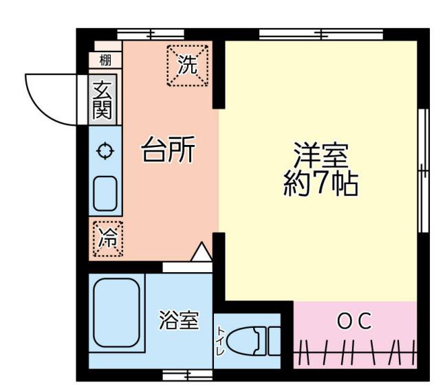アイランドヒルズ西浅草(ワンルーム/3階)の間取り写真