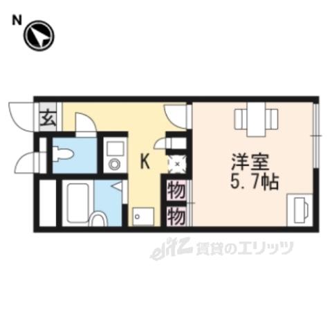 レオパレスアビデ松原町(1K/2階)の間取り写真