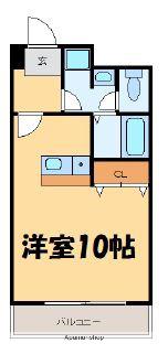 CASA FELIZ(ワンルーム/3階)の間取り写真