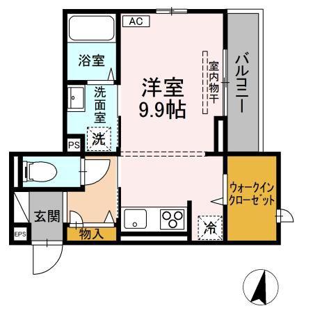 ロイヤルステージ春日町(ワンルーム/2階)の間取り写真