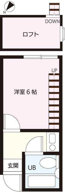 セント・メゾン宇喜田(1K/2階)の間取り写真