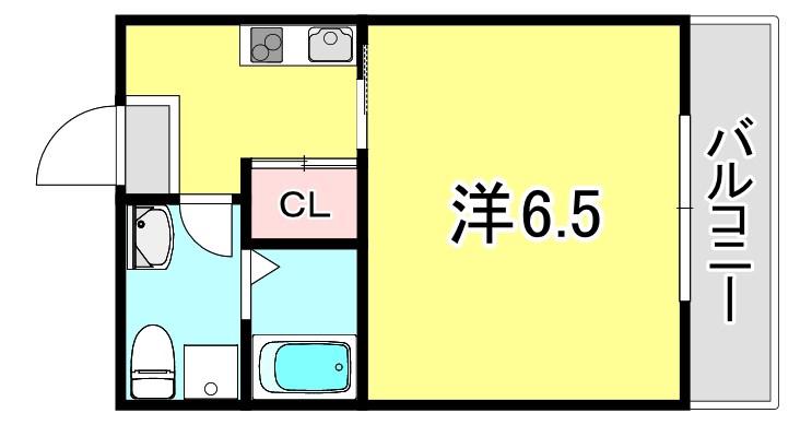 パロス須磨戸政町(1K/1階)の間取り写真