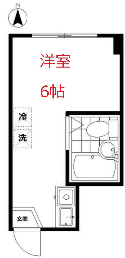 リプロン西小山(ワンルーム/2階)の間取り写真