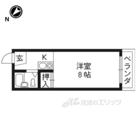 瀬里奈ハイツ(1K/1階)の間取り写真