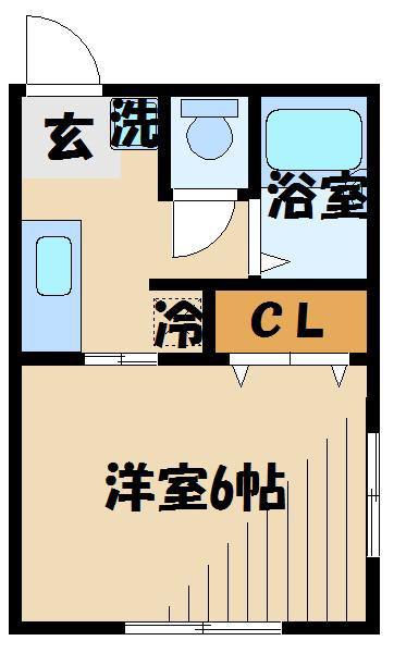 第一白王荘(1K/2階)の間取り写真