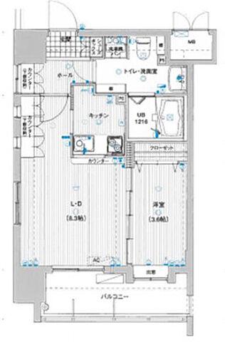 サヴォイ・ブロードストリート(1LDK/4階)の間取り写真