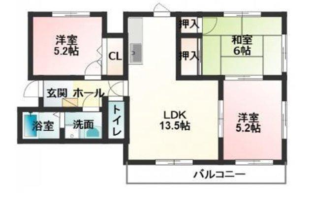 シティーオデオン(3LDK/4階)の間取り写真