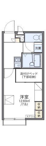 レオパレスグランドヒルズ(1K/2階)の間取り写真