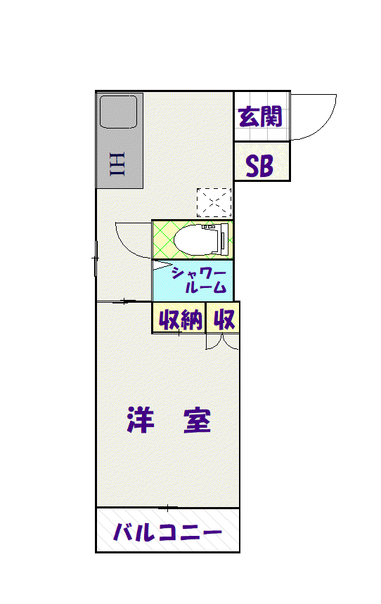 恵マンション(1K/3階)の間取り写真