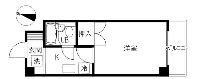 IROHA浅野川(1K/3階)の間取り写真