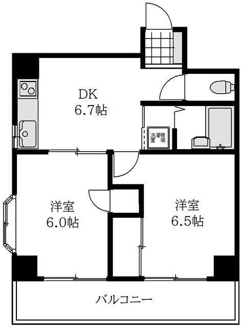 T′S GARDEN 入谷(2DK/3階)の間取り写真