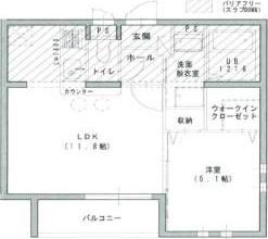 GRACE(1LDK/1階)の間取り写真