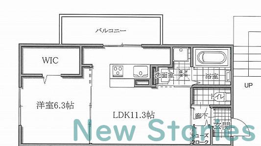 バイオレットガーデンA(1LDK/1階)の間取り写真