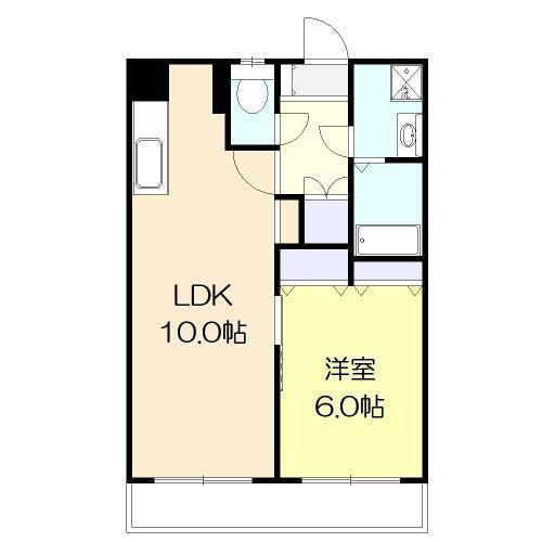 パラディ(1LDK/3階)の間取り写真