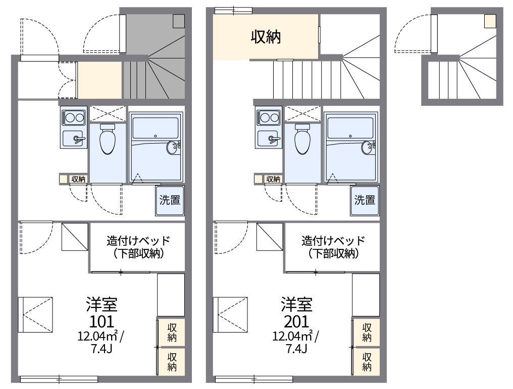レオパレスK(1K/2階)の間取り写真