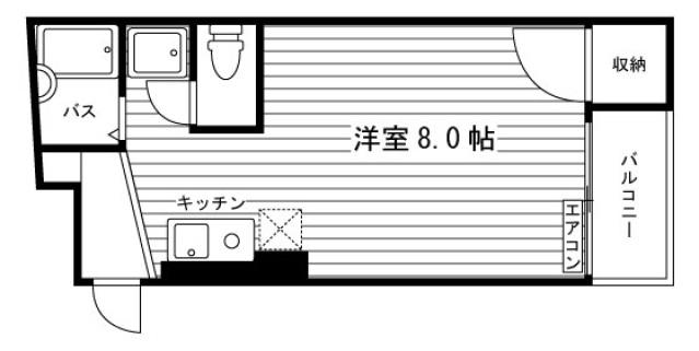りひあハウス(ワンルーム/2階)の間取り写真