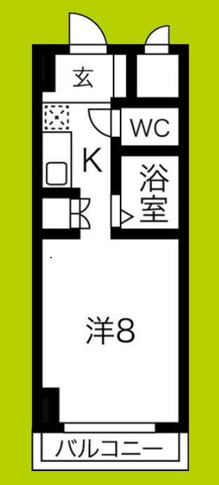 ラフォーレ上新庄(ワンルーム/6階)の間取り写真