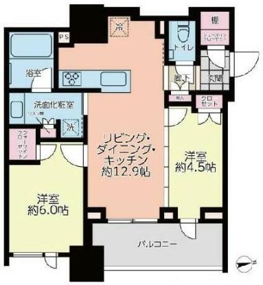 CLASSY HOUSE OTEMACHI クラッシィハウス大手町(2LDK/3階)の間取り写真