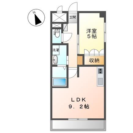 PINE VALLEY 弐番館(1LDK/5階)の間取り写真