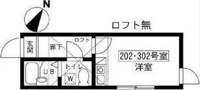 イルヴィラージュ田端(ワンルーム/1階)の間取り写真