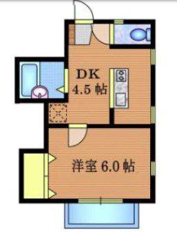 ハウスダイアリー(1DK/1階)の間取り写真