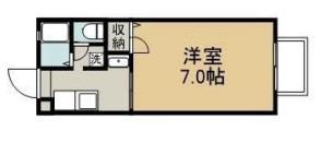 エスポワール千草A(1K/1階)の間取り写真