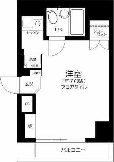 トップ尾久駅前(ワンルーム/7階)の間取り写真