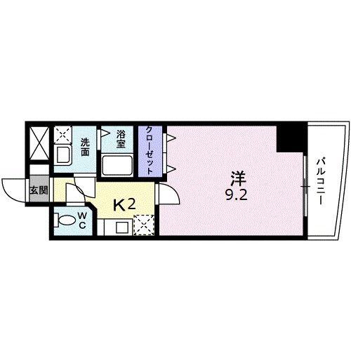グラン アルカンシエル(1K/6階)の間取り写真