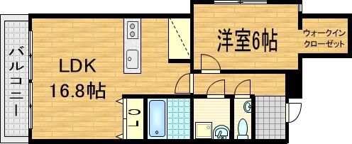 HSビルヂング(1LDK/2階)の間取り写真