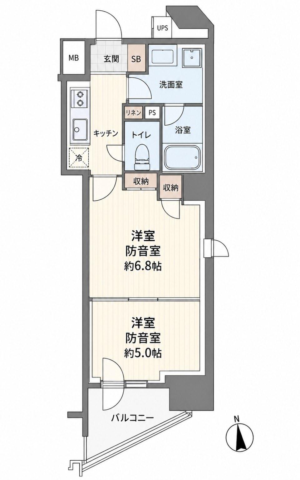 TRACK渋谷本町(2K/11階)の間取り写真