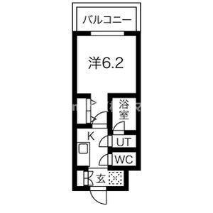スプランディッド難波I(1K/10階)の間取り写真