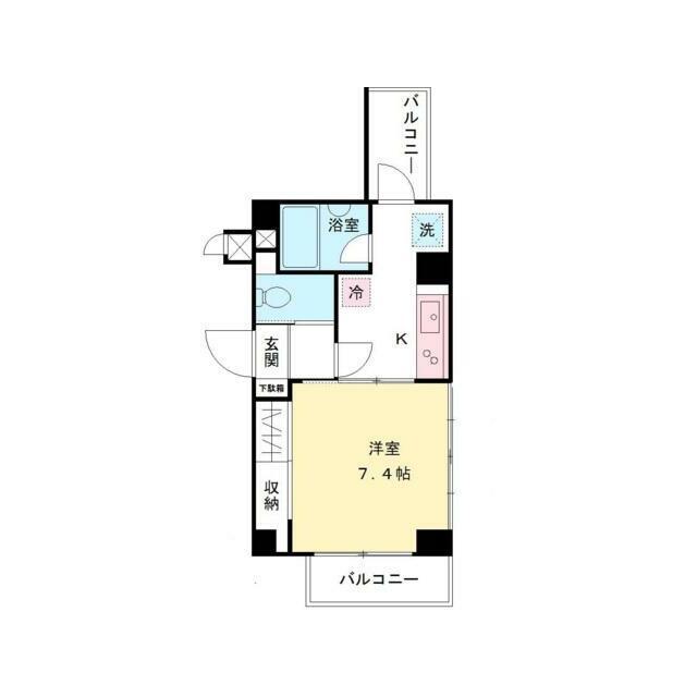 アルグリーン久我山(1K/4階)の間取り写真