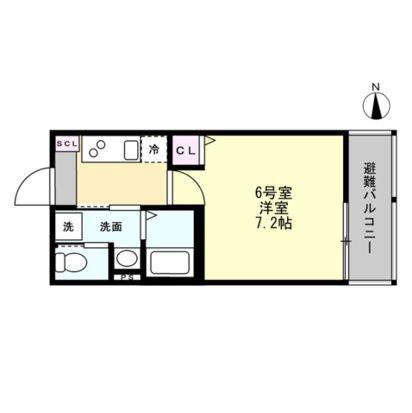 FELICE元住吉(1K/2階)の間取り写真
