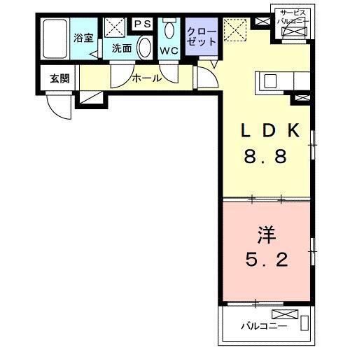 Nグランデ(1LDK/2階)の間取り写真