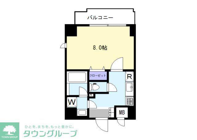 グラン ジュテ柏(1K/8階)の間取り写真