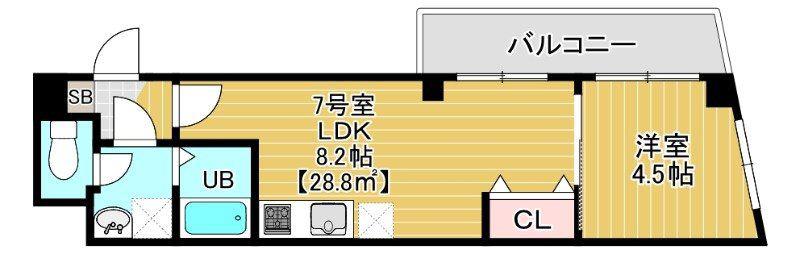 CHARMANT MAISON(1LDK/2階)の間取り写真