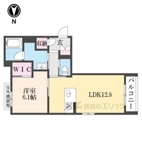 S.R.シャーメゾン(1LDK/2階)の間取り写真