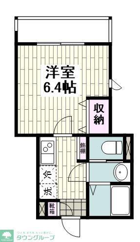 フルセイル相模大塚(1K/1階)の間取り写真