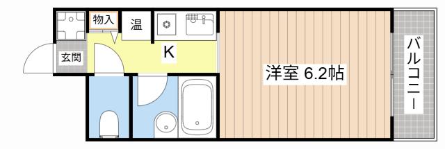 キューブコート瀬田(ワンルーム/3階)の間取り写真