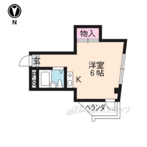 ヴィラマキシマ(ワンルーム/3階)の間取り写真
