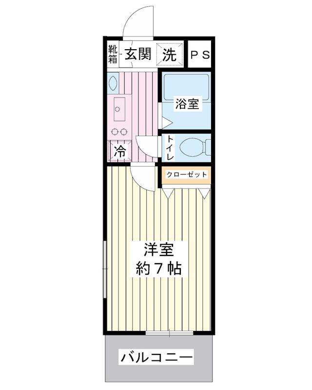 LUSSOVITAMAIHAMA(1K/1階)の間取り写真