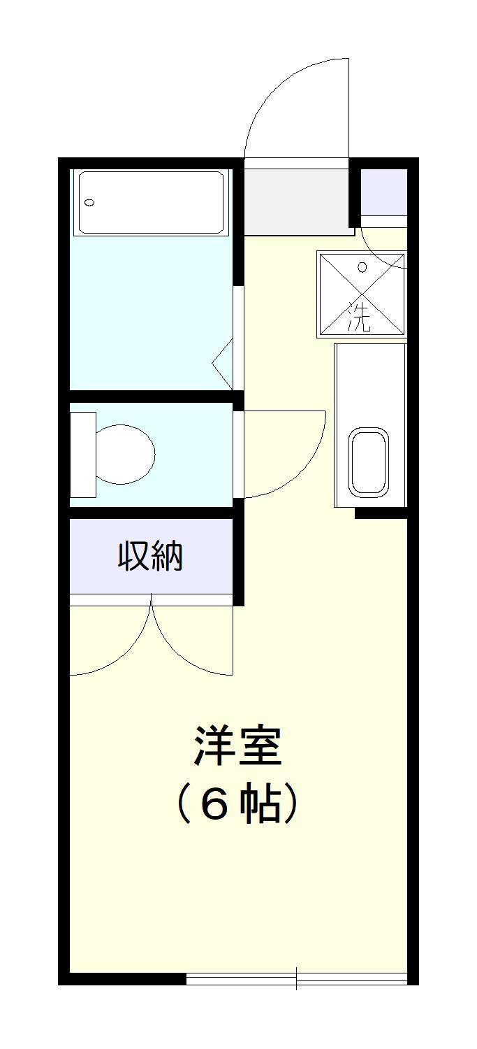 ルミナージュ東金(1K/2階)の間取り写真