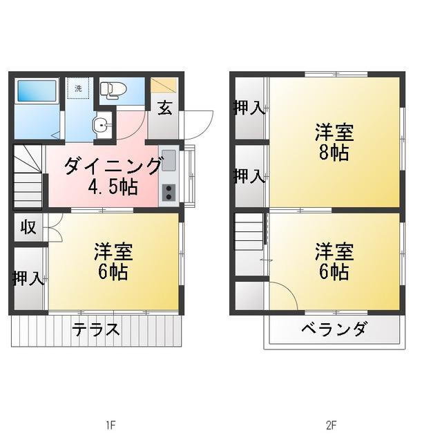 いしわたはうす(3K/1階)の間取り写真