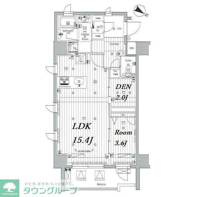 メイクス浅草イースト(1LDK/3階)の間取り写真