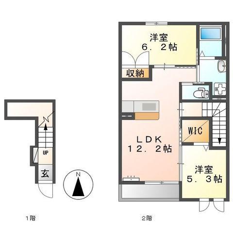 PROGRESS(2LDK/2階)の間取り写真