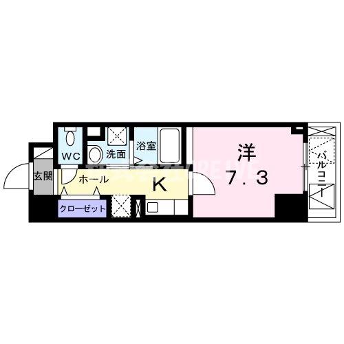 AZREJIDENCE草津本陣(1K/4階)の間取り写真