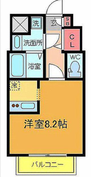 サンライズT(1K/2階)の間取り写真